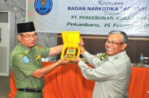 UNTUK 6 DAERAH RIAU... BNP Riau Gandeng PTPN V Sosialisasi Bahaya Narkoba