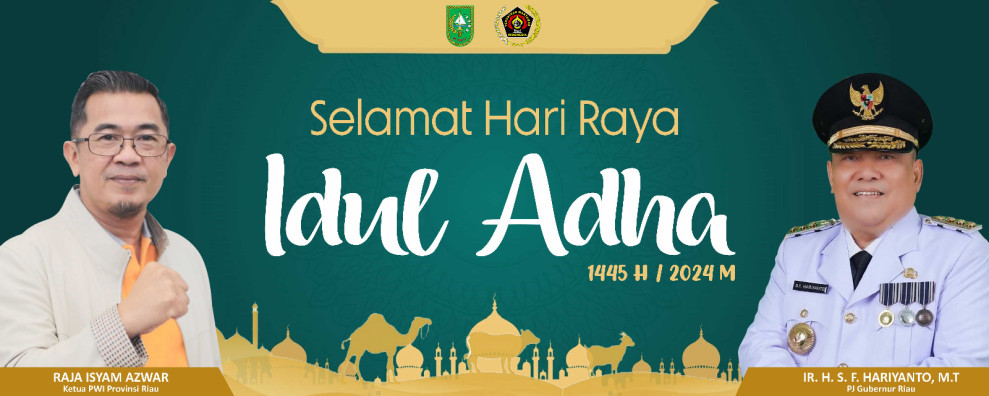 PWI Riau Rayakan Idul Adha 1445 H dengan Menyembelih 4 Sapi dan 1 Kambing
