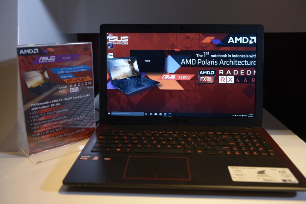 Permalink ke ASUS X550IU Notebook Gaming Pertama dengan AMD Polaris